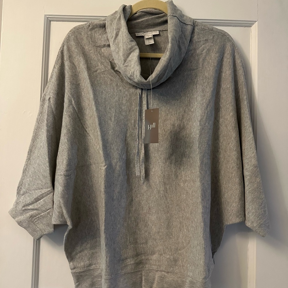 J. Jill Gray Cowl Neck Sweater